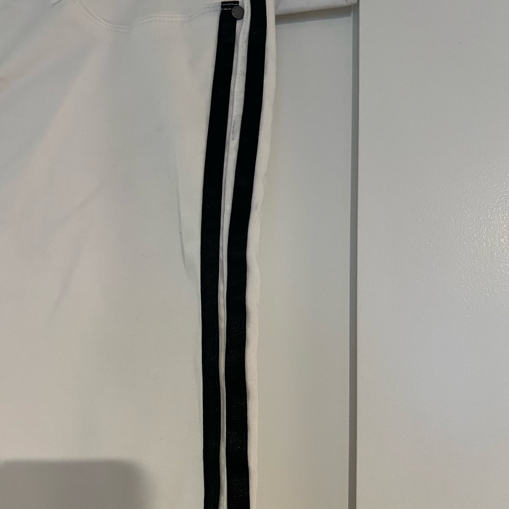 Articles of Society White Denim with Black Accent Stripes - Picture 3 of 10